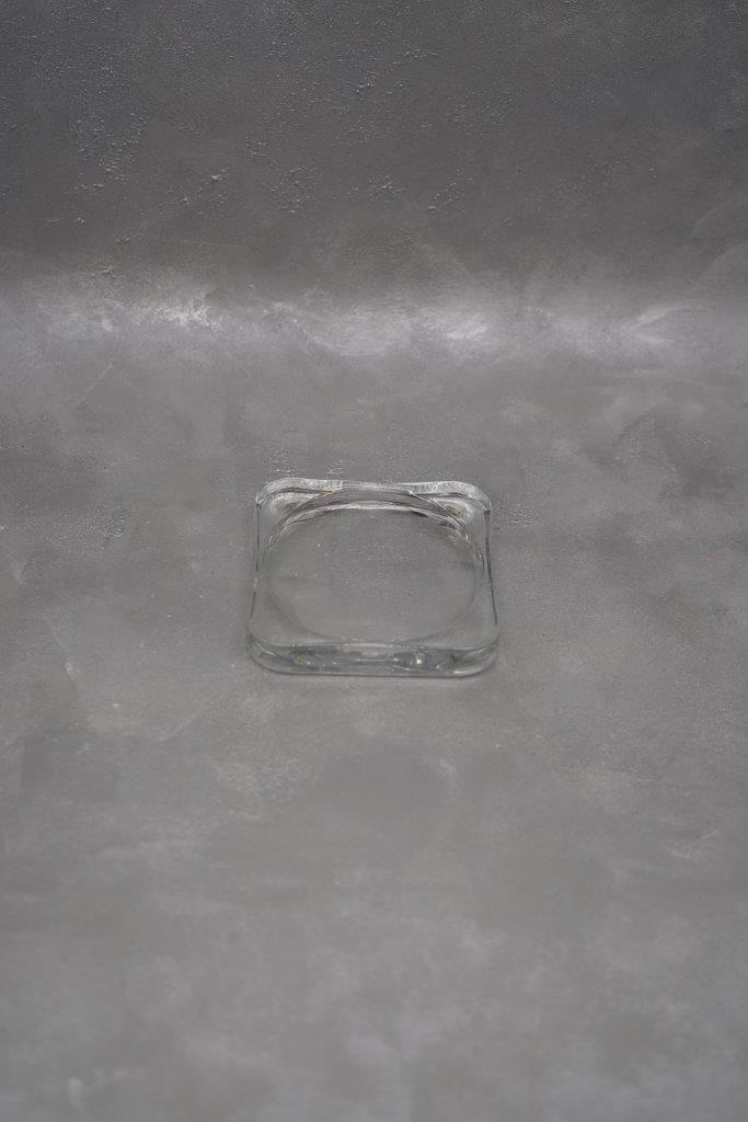 Glaskerzenteller rund – durchsichtig