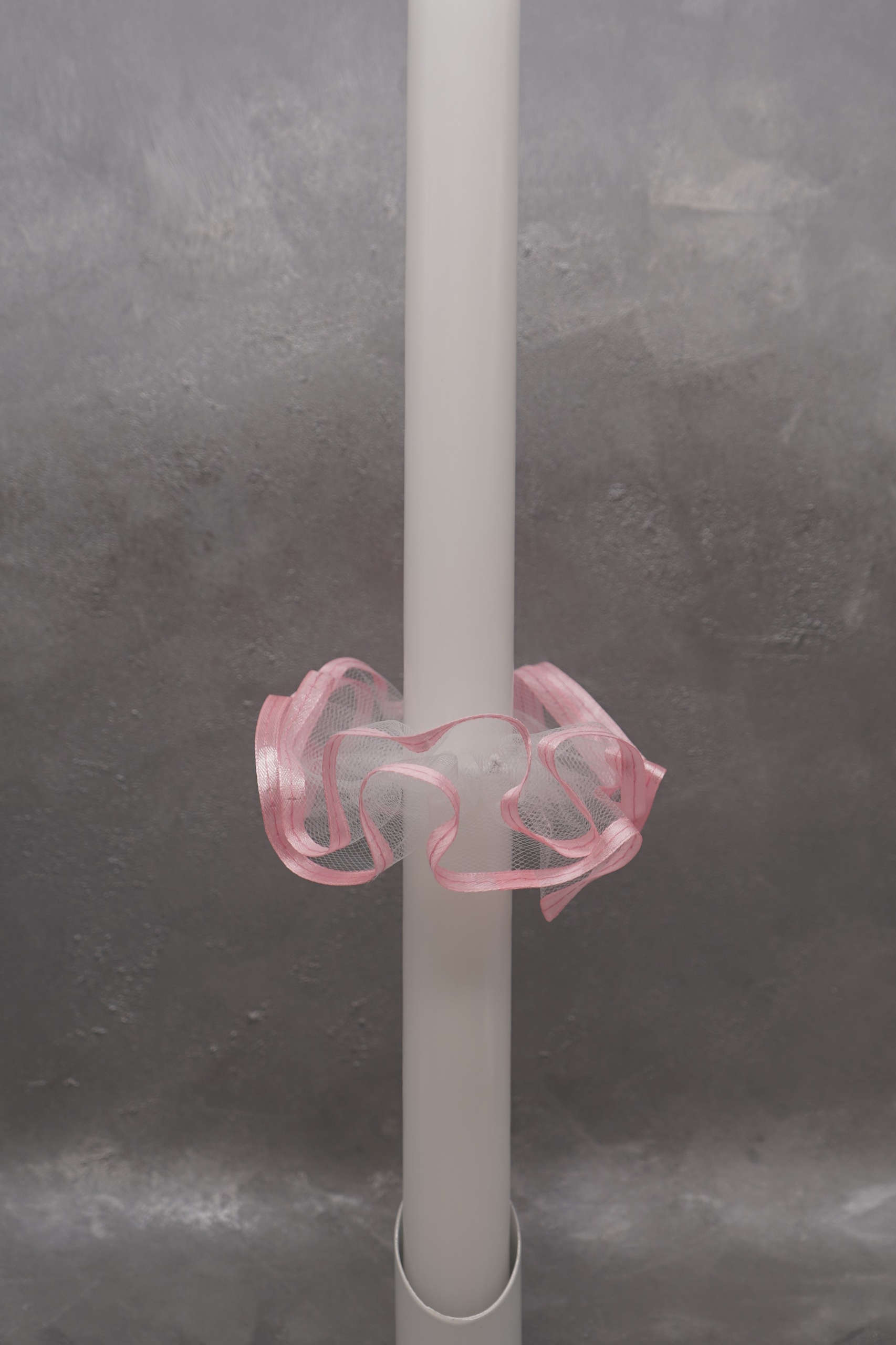 Tropfmanschette für Taufkerze rosa