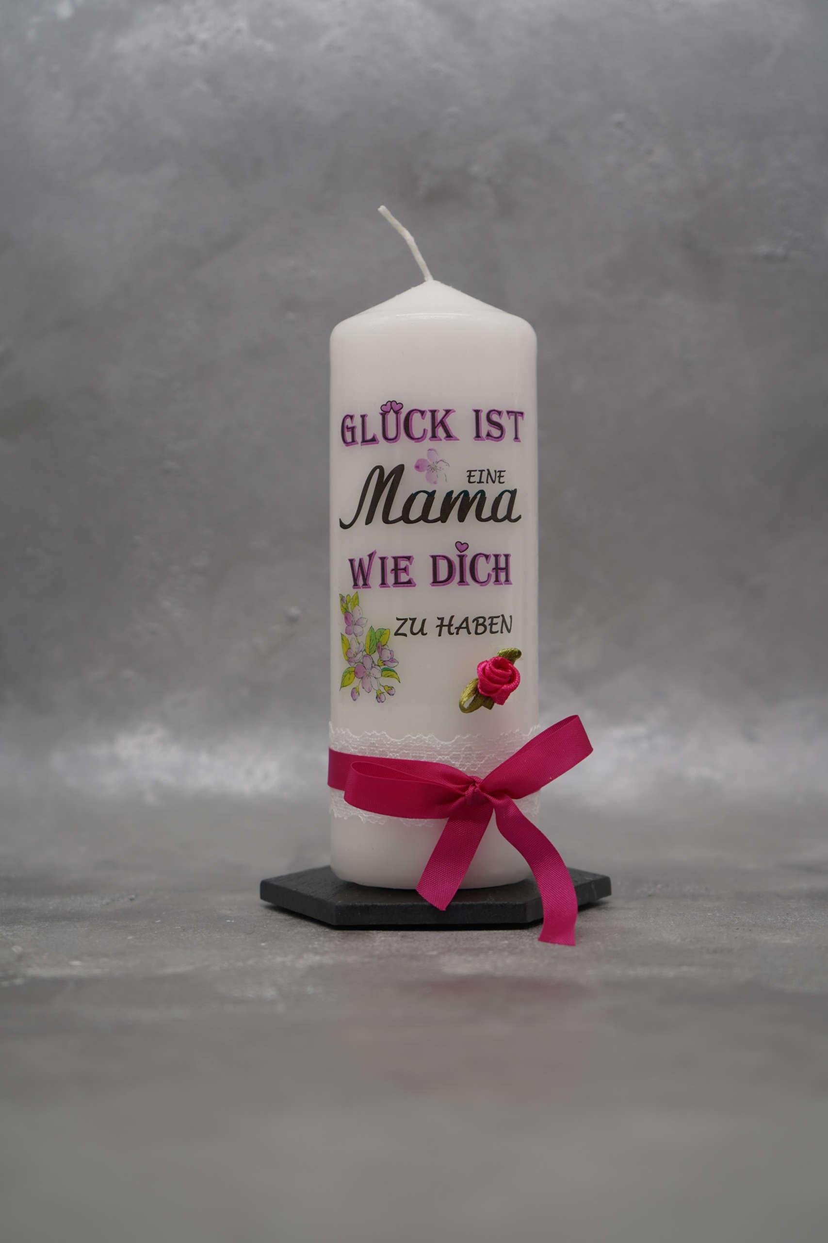 Muttertagskerze rosa