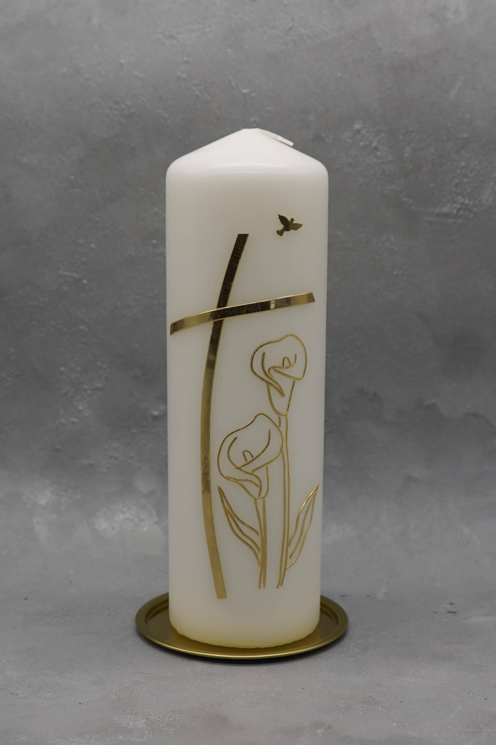 Trauerkerze mit Calla