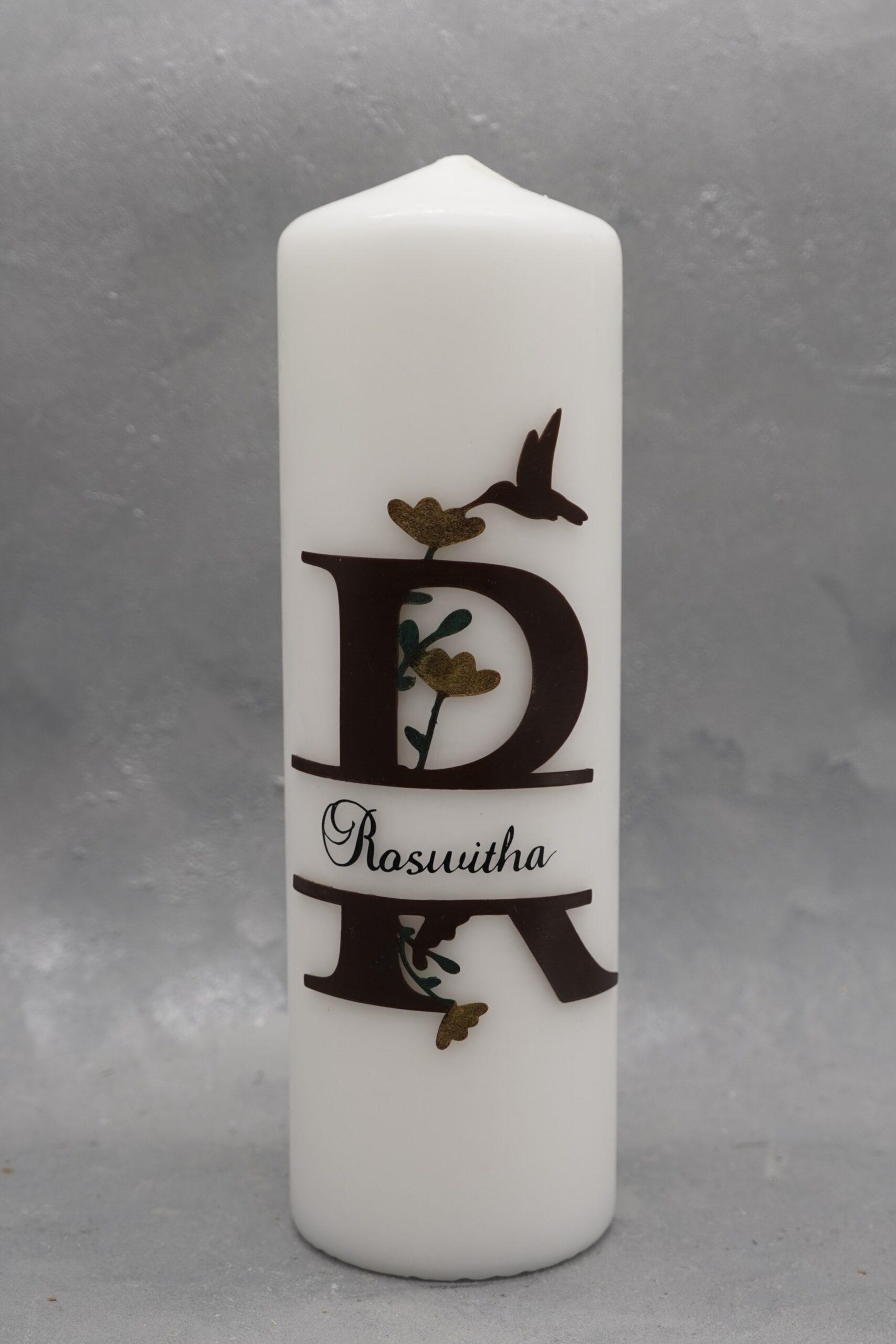 Geburtstagskerze mit Monogramm