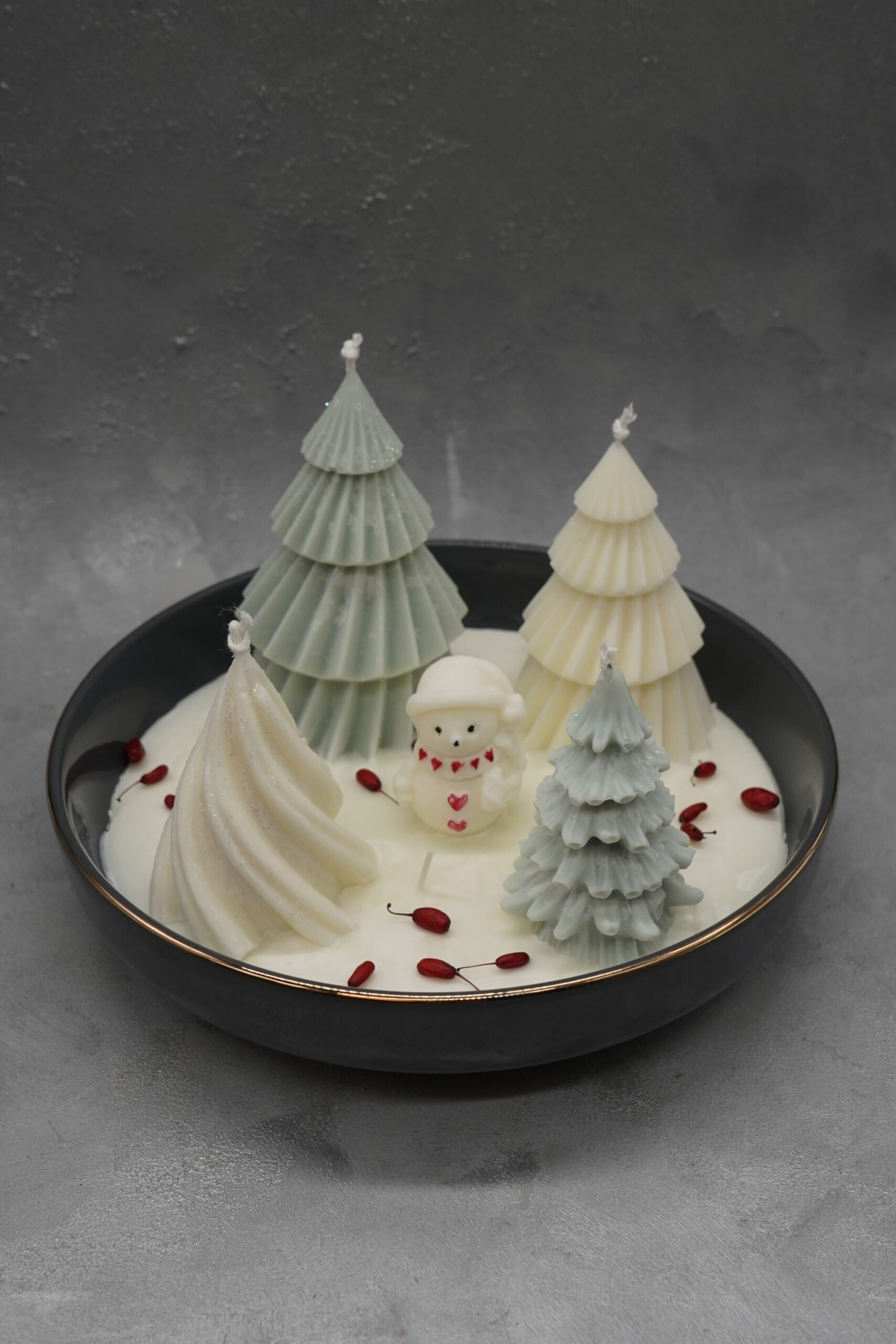 Weihnachtlicher Kerzenteller